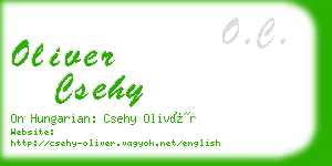 oliver csehy business card